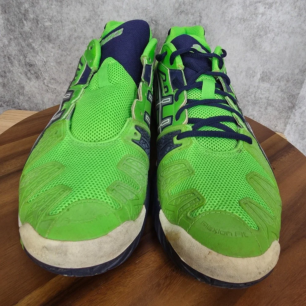 Asics Gel Resolution 5 Sneakers‎ Mens 14 Green Pickleball Tennis Shoes E300Y *